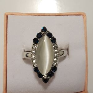 Birthstone is sapphire ring size 7, 925 Silver